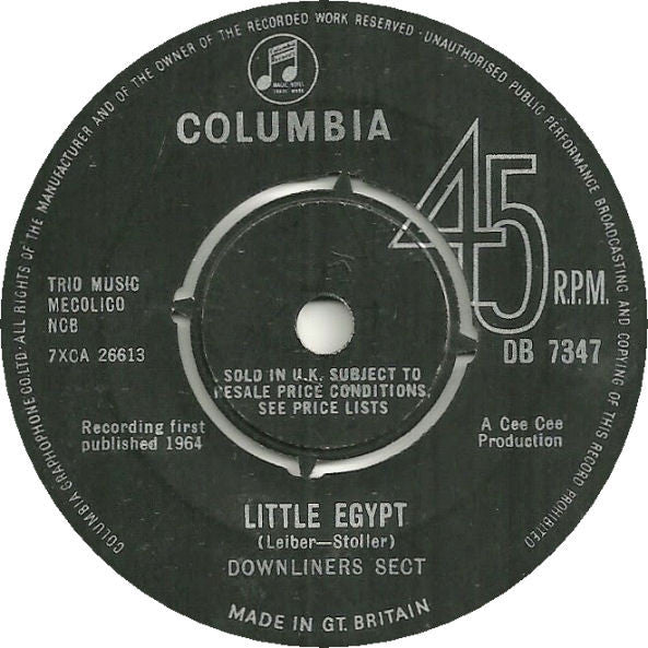 Downliners Sect : Little Egypt (7", Single)