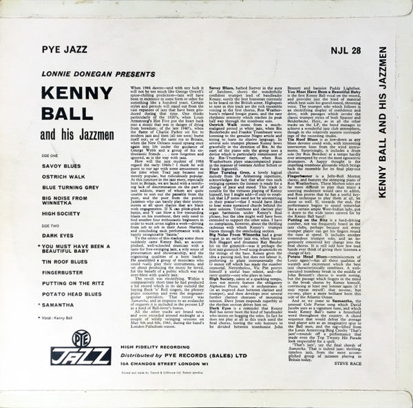 Kenny Ball And His Jazzmen : Kenny Ball And His Jazzmen (LP)