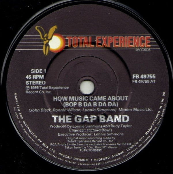 The Gap Band : How Music Came About (Bop B Da B Da Da) (7")