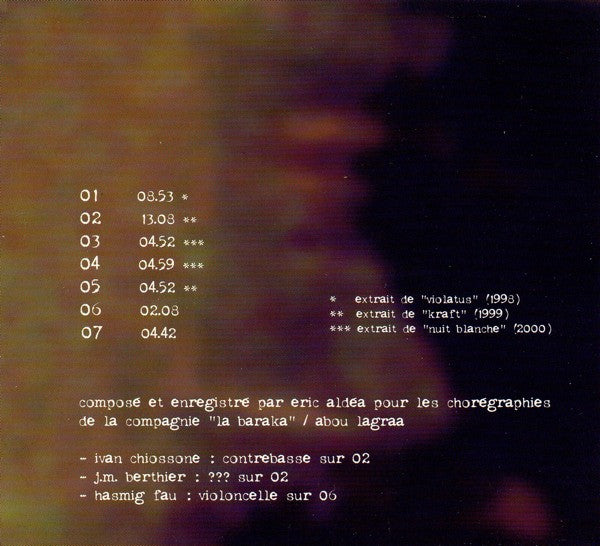 Eric Aldéa : Saturno O Cipolla? (CD, Album)