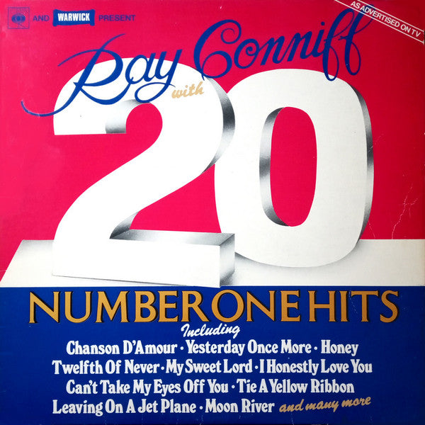 Ray Conniff : 20 Number One Hits (LP, Comp)