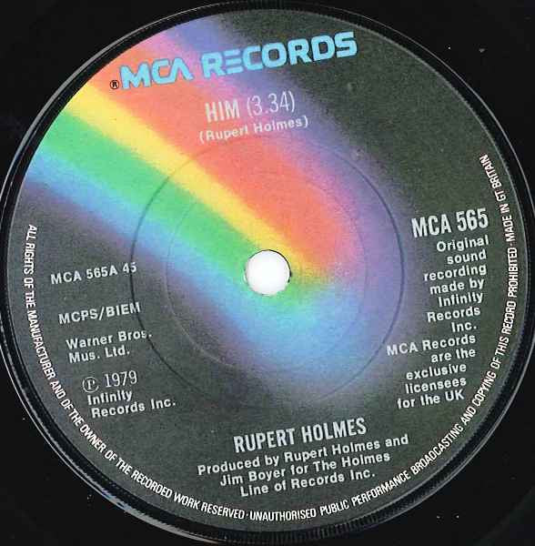 Rupert Holmes : Him (7", Single)