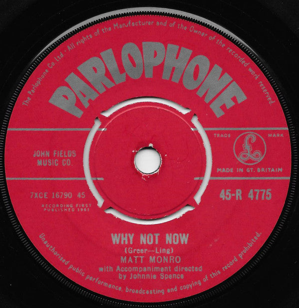 Matt Monro : Can This Be Love (7")