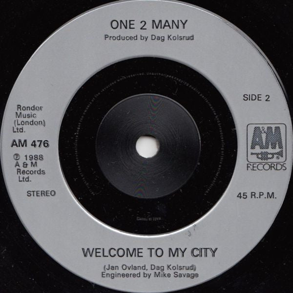 One 2 Many : Downtown (7", Single, RE, Sil)