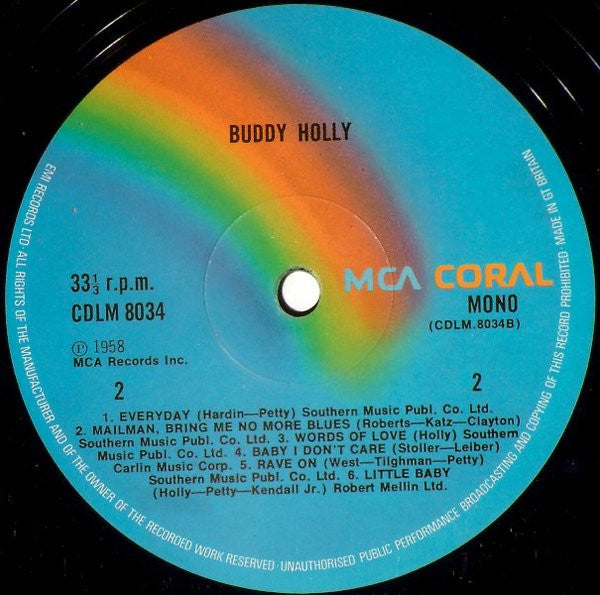 Buddy Holly : Buddy Holly (LP, Album, Mono, RE, Tex)