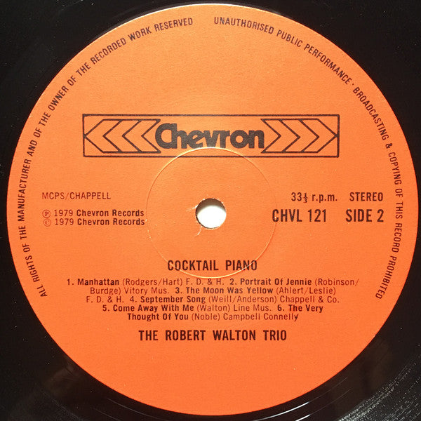 The Robert Walton Trio : The Cocktail Piano (LP, Album)