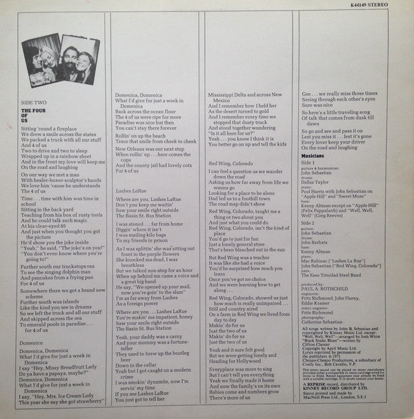 John Sebastian : The Four Of Us (LP, Gat)