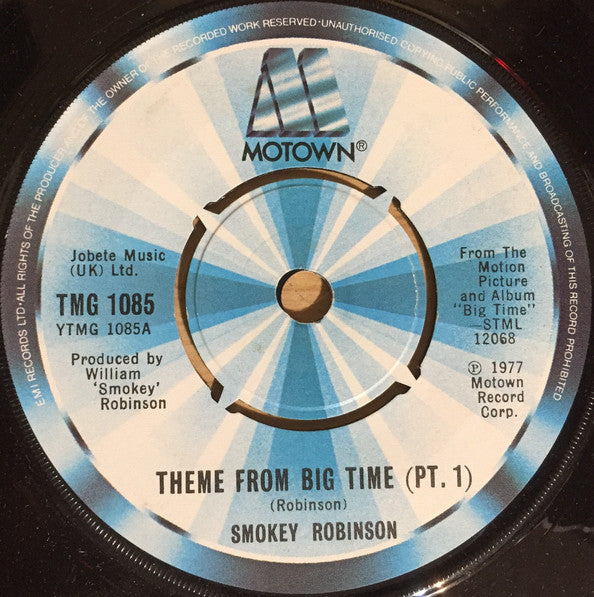 Smokey Robinson : Theme From Big Time (7", Single)
