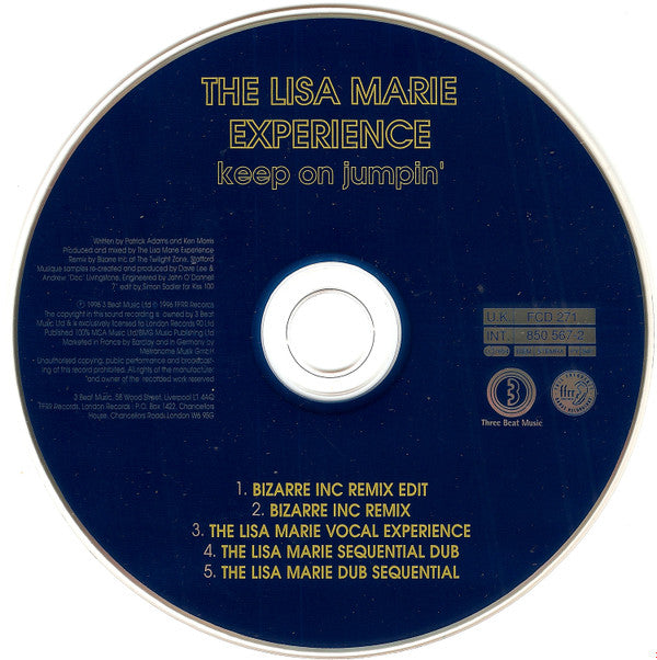 Lisa Marie Experience : Keep On Jumpin' (CD, Single)