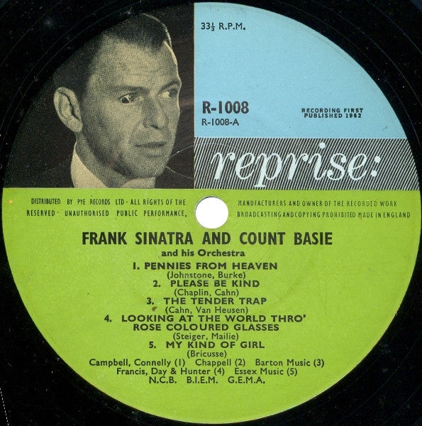 Frank Sinatra - Count Basie : Sinatra-Basie: An Historic Musical First (LP, Album, Mono, Gat)