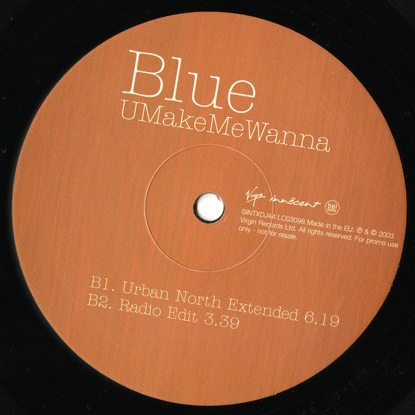 Blue (5) : UMakeMeWanna (12", Promo)