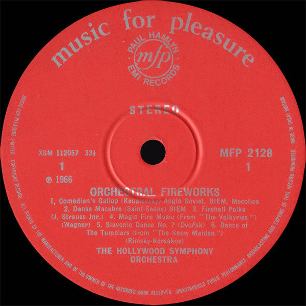 Hollywood Symphony Orchestra : Orchestral Fireworks (LP)