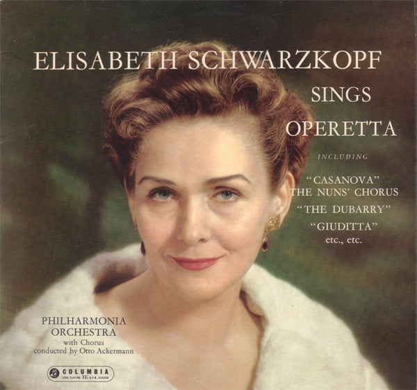 Elisabeth Schwarzkopf / Philharmonia Chorus & Philharmonia Orchestra Conducted By Otto Ackermann : Elisabeth Schwarzkopf Sings Operetta (LP, Mono)