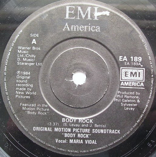 Maria Vidal : Body Rock (7", Single)