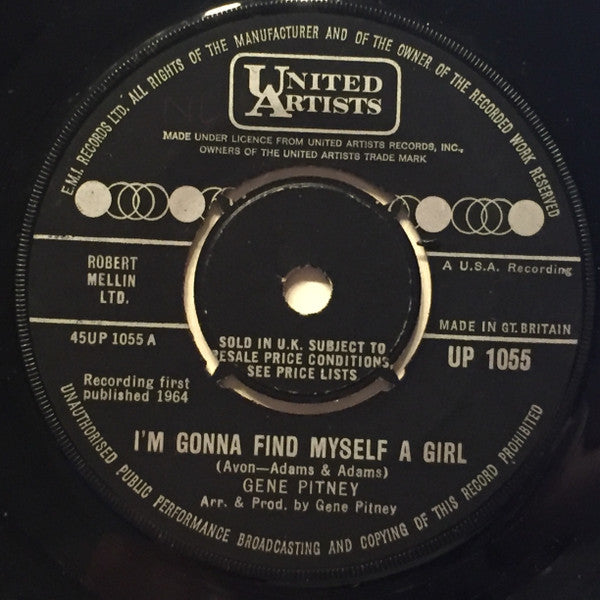 Gene Pitney : I'm Gonna Find Myself A Girl (7")
