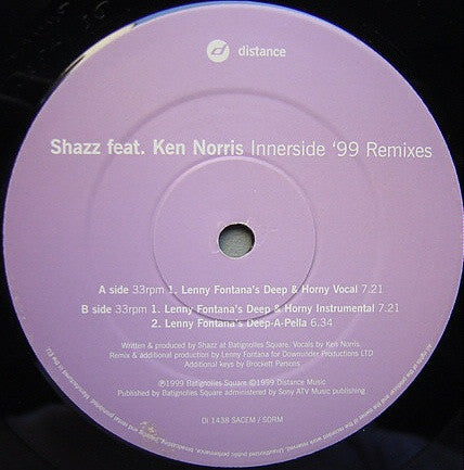 Shazz Featuring Ken Norris : Innerside ('99 Remixes - Part 2) (12")