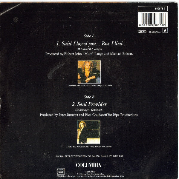 Michael Bolton : Said I Loved You...But I Lied (7", Single)