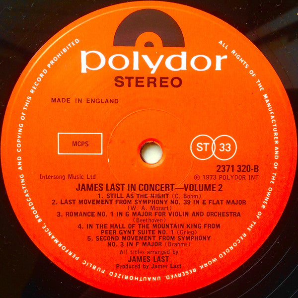 Orchester James Last : In Concert Volume 2 (LP, Album)