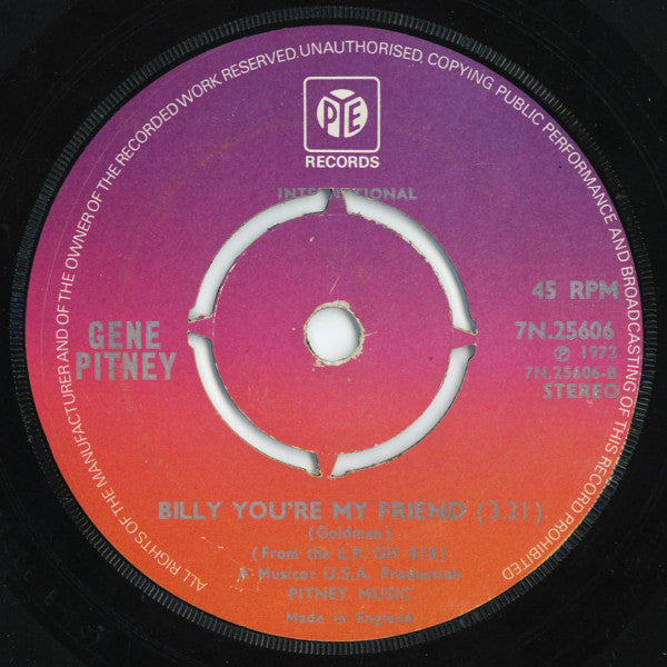 Gene Pitney : 24 Sycamore (7", Single)