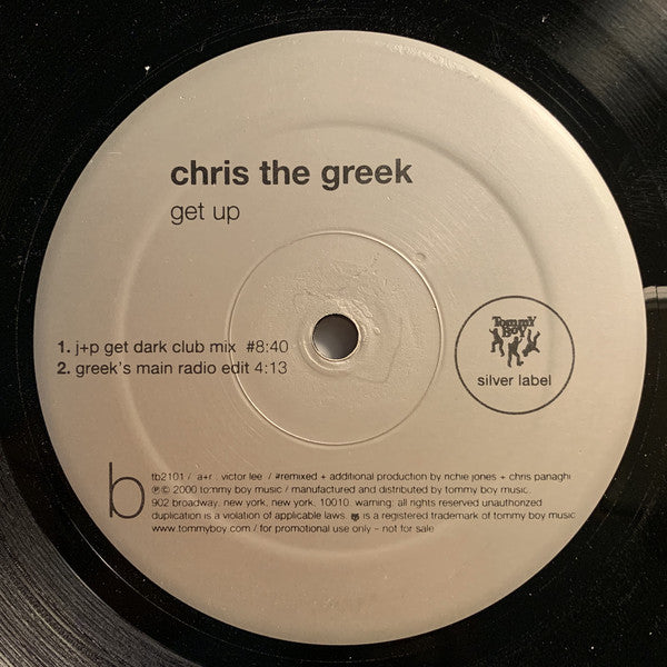 Chris The Greek : Get Up (12", Promo)
