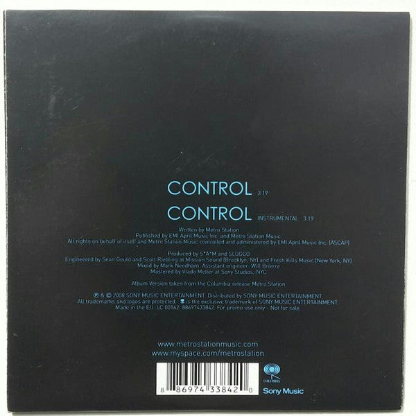 Metro Station : Control (CD, Single, Promo)