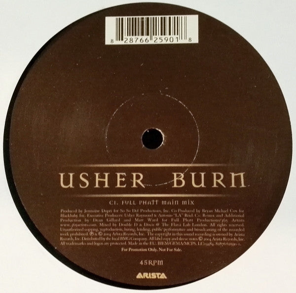 Usher : Burn (2x12", Promo)