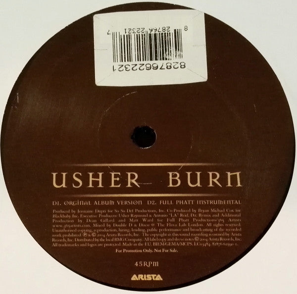 Usher : Burn (2x12", Promo)