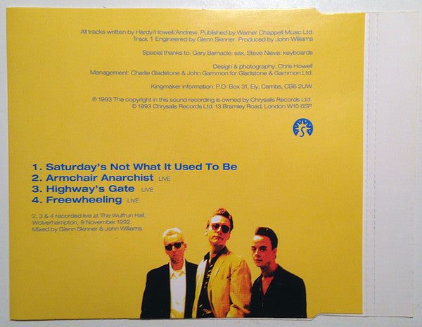 Kingmaker : Saturday's Not What It Used To Be (CD, Single)