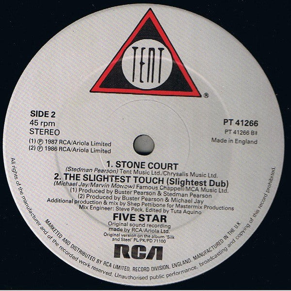 Five Star : The Slightest Touch (The Shep Pettibone Touch Remix) (12")