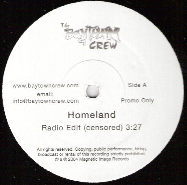 The Baytown Crew : Homeland (12", Promo)
