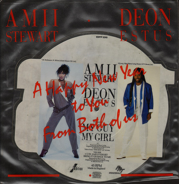 Amii Stewart & Deon Estus : My Guy, My Girl (7", Shape, Pic)