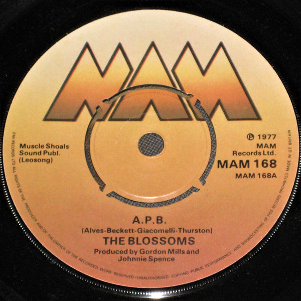 The Blossoms : A.P.B. (7", Single)