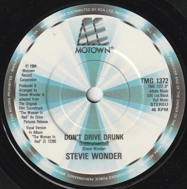 Stevie Wonder : Don't Drive Drunk (7", Single)