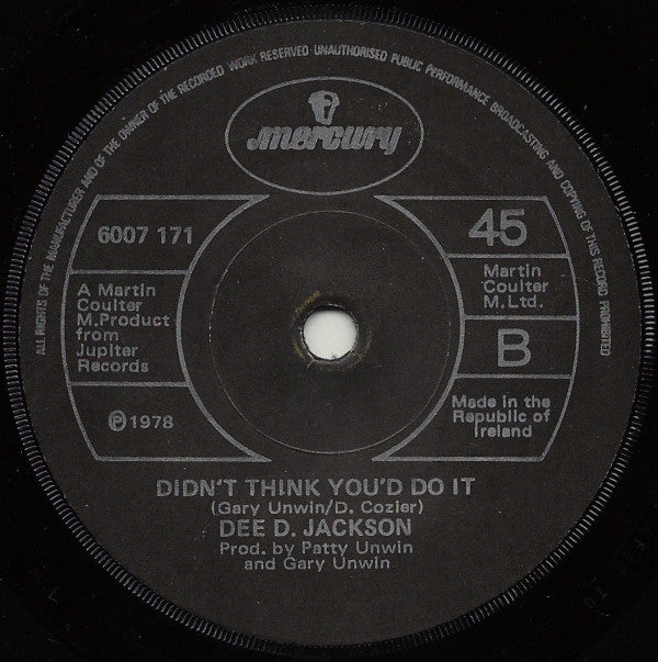 Dee D. Jackson : Automatic Lover (7", Single)