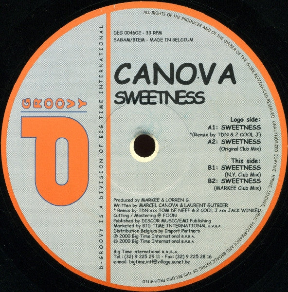 Canova : Sweetness (12")