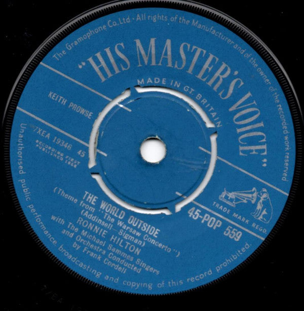 Ronnie Hilton : The World Outside (7", Single)