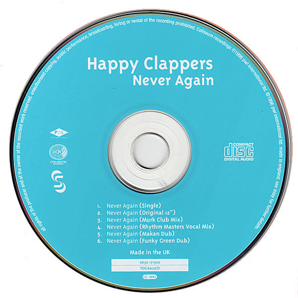 Happy Clappers : Never Again (CD, Single)