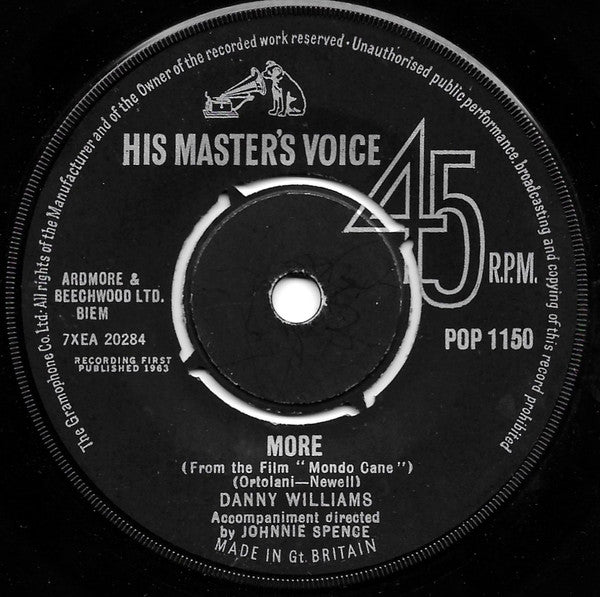 Danny Williams : More (7", Single)