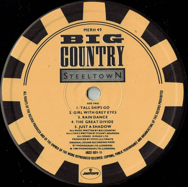 Big Country : Steeltown (LP, Album, Non)