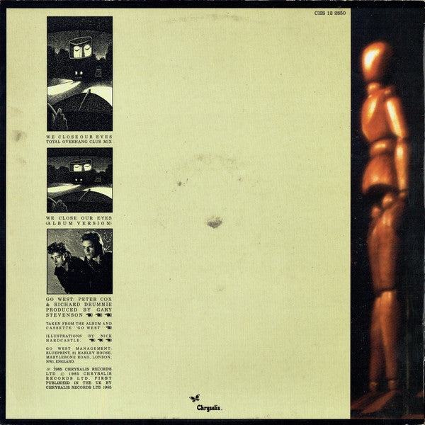 Go West : We Close Our Eyes (Total Overhang Club Mix) (12", Dam)