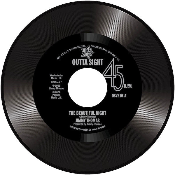 Jimmy Thomas : The Beautiful Night (7", Single, RE, iss)