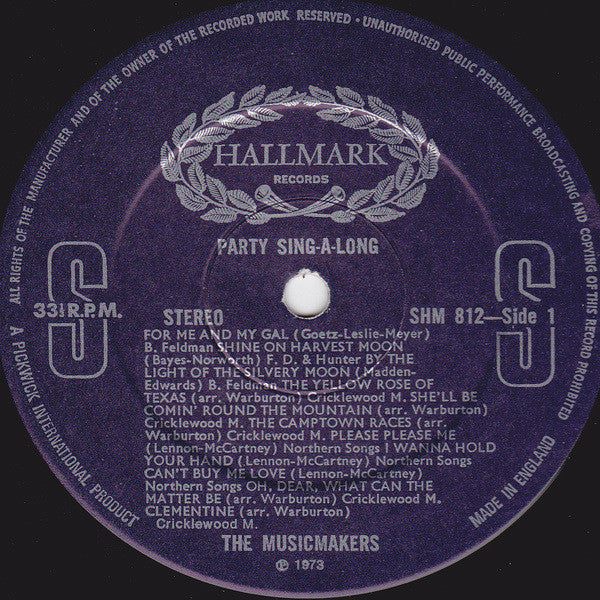 The Musicmakers : Party Sing-Along - 20 All Time Greats (LP)