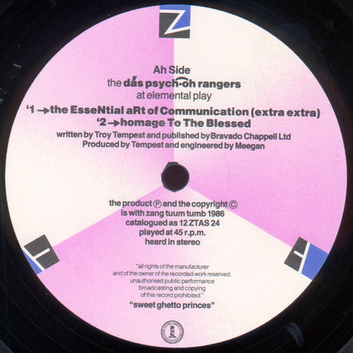 Das Psych-Oh! Rangers : The Essential Art Of Communication (12", EP)