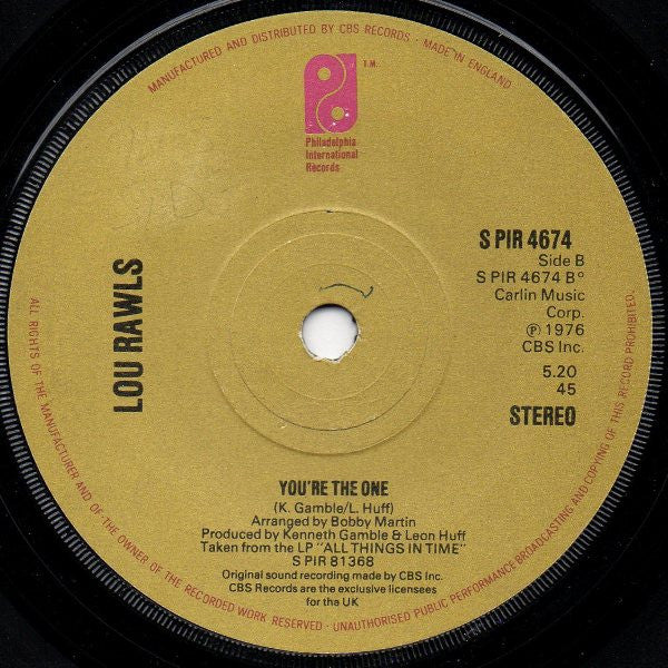 Lou Rawls : From Now On (7", Sol)