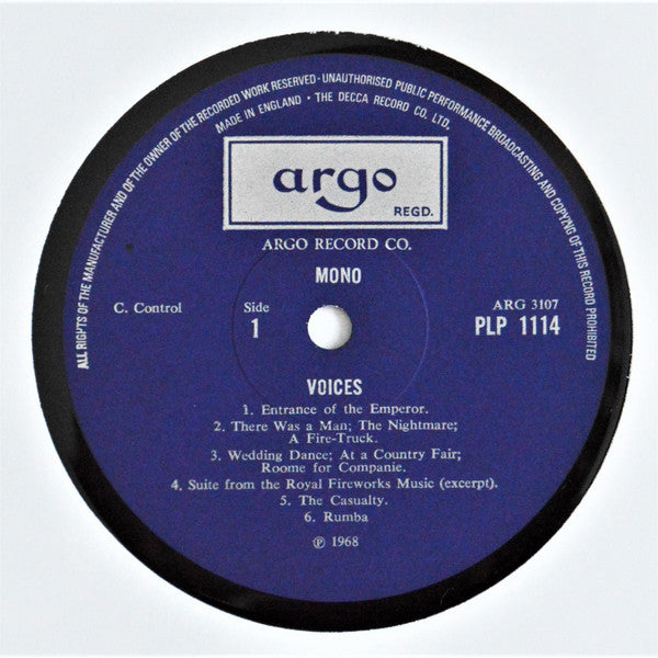 Various : Voices (The Second Book/Record One) (LP, Comp)