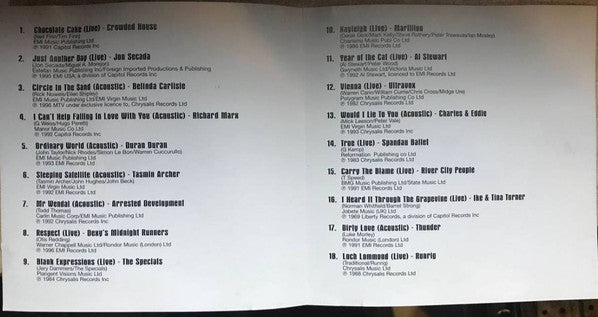 Various : Switched On (18 Great Live & Acoustic Tracks) (CD, Comp)