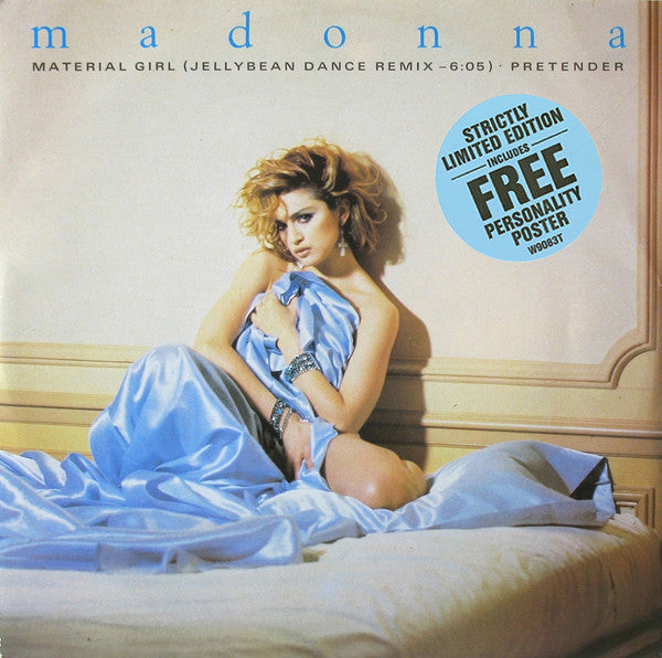 Madonna : Material Girl (Jellybean Dance Remix - 6:05) / Pretender (12", Single, Ltd, Pos)