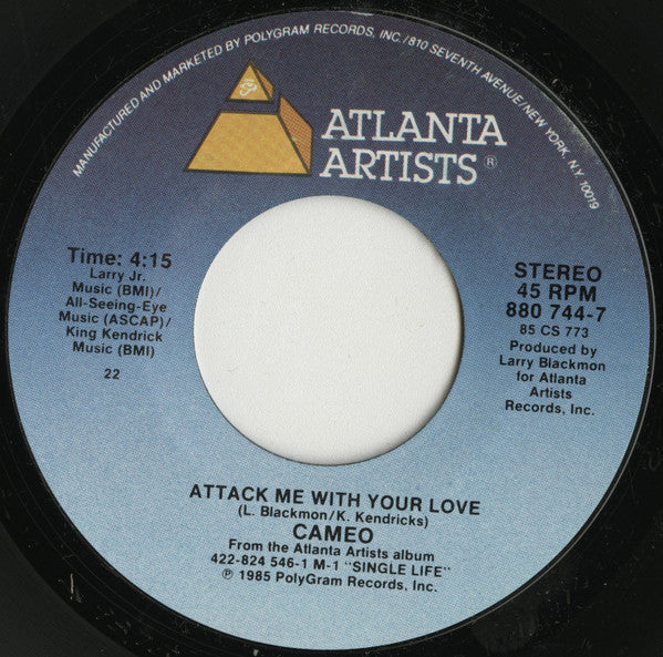 Cameo : Attack Me With Your Love (7")