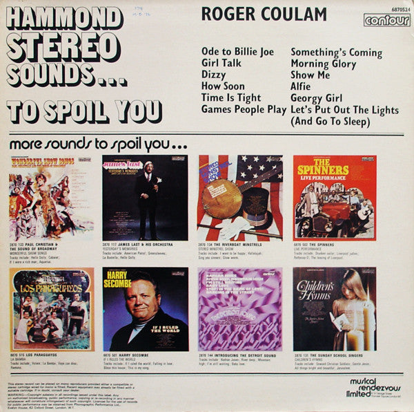 Roger Coulam : Hammond Stereo Sounds... To Spoil You (LP, RE)