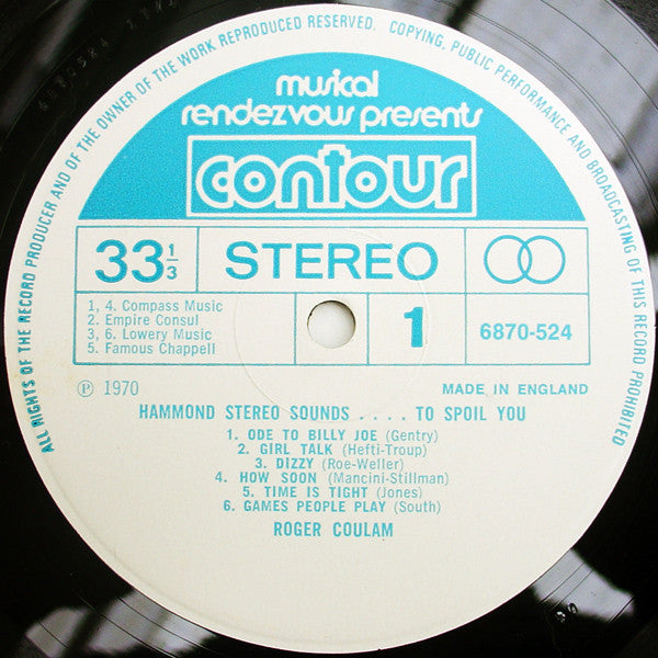 Roger Coulam : Hammond Stereo Sounds... To Spoil You (LP, RE)